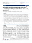 Research paper thumbnail of Mobile M2M communication architectures, upcoming challenges, applications, and future directions