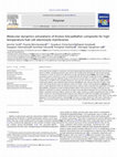 Research paper thumbnail of Molecular dynamics simulations of Krytox-Silica–Nafion composite for high temperature fuel cell electrolyte membranes