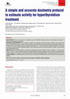 Research paper thumbnail of A simple and accurate dosimetry protocol to estimate activity for hyperthyroidism treatment