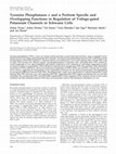 Research paper thumbnail of Tyrosine phosphatases epsilon and alpha perform specific and overlapping functions in regulation of voltage-gated potassium channels in Schwann cells