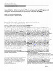 Research paper thumbnail of Quantitative determination of four compounds and fingerprint analysis in the rhizomes of Drynaria fortunei (Kunze) J. Sm