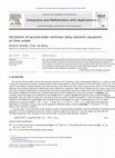 Research paper thumbnail of Oscillation of second-order nonlinear delay dynamic equations on time scales