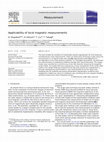 Research paper thumbnail of Applicability of local magnetic measurements