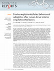 Research paper thumbnail of Practice explains abolished behavioural adaptation after human dorsal anterior cingulate cortex lesions