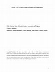 Research paper thumbnail of Current state of gender impact assessment in Belgium