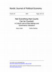 Research paper thumbnail of Not Everything that Counts Can be Counted: A Critical Look at Risk Ratings and Governance Indicators