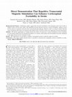 Research paper thumbnail of Direct Demonstration That Repetitive Transcranial Magnetic Stimulation Can Enhance Corticospinal Excitability in Stroke