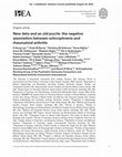 Research paper thumbnail of New data and an old puzzle: the negative association between schizophrenia and rheumatoid arthritis