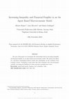 Research paper thumbnail of Increasing Inequality and Financial Fragility in an Agent Based Macroeconomic Model