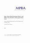 Research paper thumbnail of East Asian Real Exchange Rates and PPP: New Evidence from Panel-data Tests