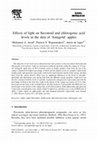 Research paper thumbnail of Effects of light on ¯avonoid and chlorogenic acid levels in the skin oJonagold' apples