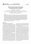 Research paper thumbnail of OPINIONS Role of biotechnology in developing the bioenergy sector in Poland