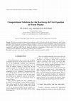 Research paper thumbnail of Computational Solutions for the Korteweg–deVries Equation in Warm Plasma