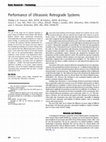 Research paper thumbnail of Performance of ultrasonic retrograde systems