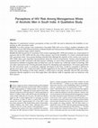 Research paper thumbnail of Perceptions of HIV Risk Among Monogamous Wives of Alcoholic Men in South India: A Qualitative Study