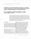 Research paper thumbnail of Validation of a brief quantitative measure of autistic traits: comparison of the social responsiveness scale with the autism diagnostic interview-revised