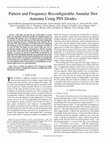 Research paper thumbnail of Pattern and Frequency Reconfigurable Annular Slot Antenna Using PIN Diodes