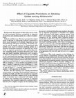 Research paper thumbnail of Effect of Cigarette Promotions on Smoking Uptake among Adolescents