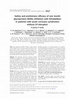 Research paper thumbnail of Safety and preliminary efficacy of one month glycoprotein IIb/IIIa inhibition with lefradafiban in patients with acute coronary syndromes without ST-elevation A phase II study