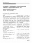 Research paper thumbnail of Determination of anti-inflammatory activities of standardised preparations of plant- and mushroom-based foods