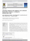 Research paper thumbnail of Tamoxifen compared to best supportive care in advanced hepatocelluar carcinoma: A retrospective matched-cohort study