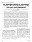 Research paper thumbnail of Chi-square spectral fitting for concentration retrieval, automatic local calibration, quality control, and water type detection