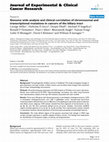 Research paper thumbnail of Genome wide analysis and clinical correlation of chromosomal and transcriptional mutations in cancers of the biliary tract