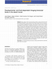 Research paper thumbnail of Developmental- and food-dependent foraging transcript levels in the desert locust