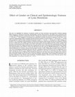 Research paper thumbnail of Effect of Gender on Clinical And Epidemiologic Features of Lyme Borreliosis