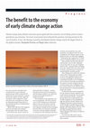 Research paper thumbnail of The benefit to the economy of early climate change action