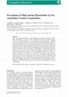 Research paper thumbnail of Perceptions of Risk among Households in Two Australian Coastal Communities