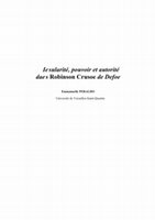 Research paper thumbnail of Insularité, pouvoir et autorité dans Robinson Crusoe de Defoe