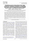 Research paper thumbnail of Predicting species interactions from edge responses: mongoose predation on hawksbill sea turtle nests in fragmented beach habitat