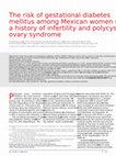 Research paper thumbnail of The risk of gestational diabetes mellitus among Mexican women with a history of infertility and polycystic ovary syndrome