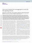 Research paper thumbnail of Axin cancer mutants form nanoaggregates to rewire the Wnt signaling network