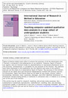 Research paper thumbnail of Teaching computer-assisted qualitative data analysis to a large cohort of undergraduate students