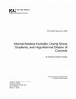 Research paper thumbnail of Internal relative humidity and drying stress gradients in concrete