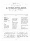 Research paper thumbnail of An experimental method for measuring mechanical properties of rat pulmonary arteries verified with latex