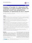 Research paper thumbnail of Evaluation of PermaNet 3.0 a deltamethrin-PBO combination net against Anopheles gambiae and pyrethroid resistant Culex quinquefasciatus mosquitoes: an experimental hut trial in Tanzania