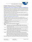 Research paper thumbnail of Conflict of Interest Issues in Parliament