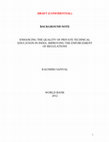 Research paper thumbnail of ENHANCING THE QUALITY OF PRIVATE TECHNICAL EDUCATION IN INDIA: IMPROVING THE ENFORCEMENT OF REGULATIONS