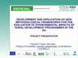 Research paper thumbnail of Development and application of new methodological frameworks for the evaluation of environmental impacts of rural development programmes in the EU