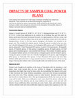 Research paper thumbnail of ENVIRONMENTAL IMPACTS OF SAMPUR COAL POWER PLANT