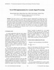 Research paper thumbnail of Novel FIR implementation for acoustic signal processing