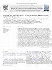 Research paper thumbnail of Hypoxia affects spatial distributions and overlap of pelagic fish, zooplankton, and phytoplankton in Lake Erie