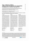 Research paper thumbnail of [Type 1 diabetes mellitus: evidence from the literature for appropriate management in children's perspective]