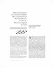 Research paper thumbnail of The Pathogenesis of Auditory Verbal Hallucinations in Schizophrenia: A Clinical–Phenomenological Account