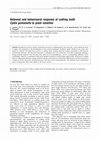 Research paper thumbnail of Antennal and behavioural response of codling moth Cydia pomonella to plant volatiles