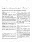 Research paper thumbnail of The female-male disparity in obesity prevalence among black American young adults: contributions of sociodemographic characteristics of the childhood family