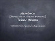 Research paper thumbnail of Membaca Pengelolaan Risiko Bencana Teluk Benoa